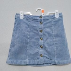 Forever 21 Powder Blue Cordoroy Mini Skirt